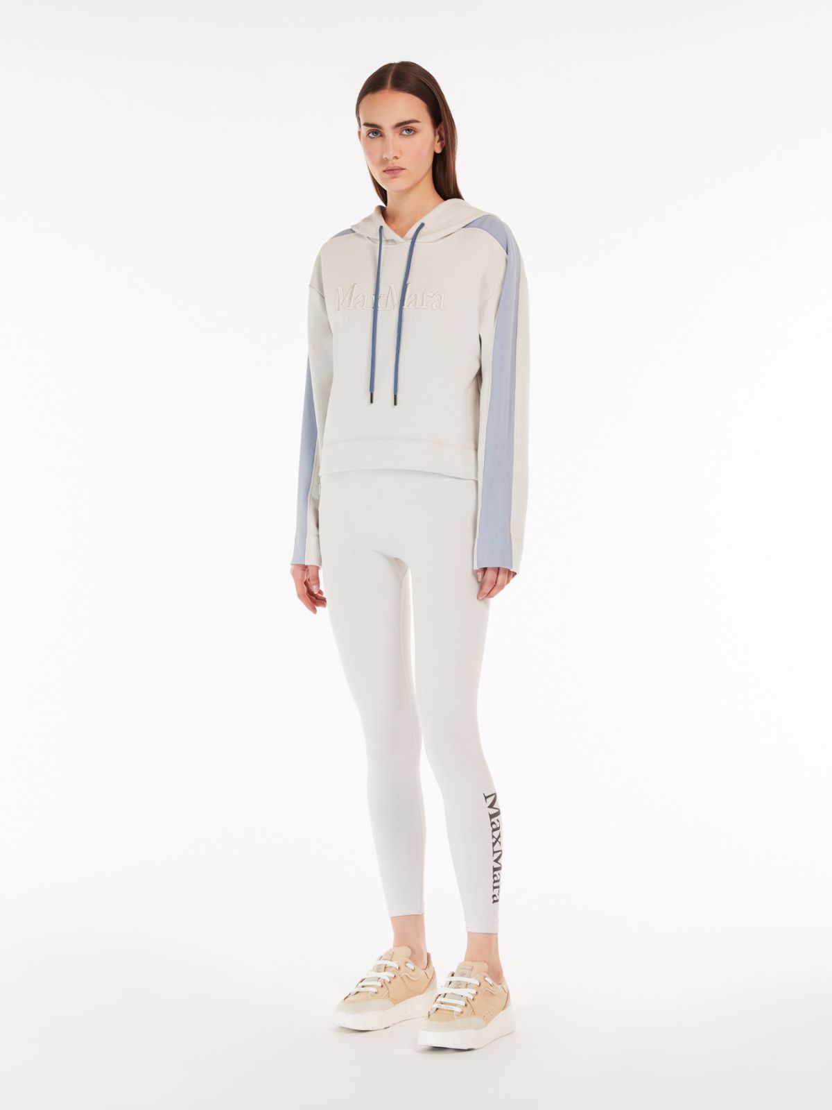 Max Mara Cotton Jersey Boxy Sweatshirt In Stone