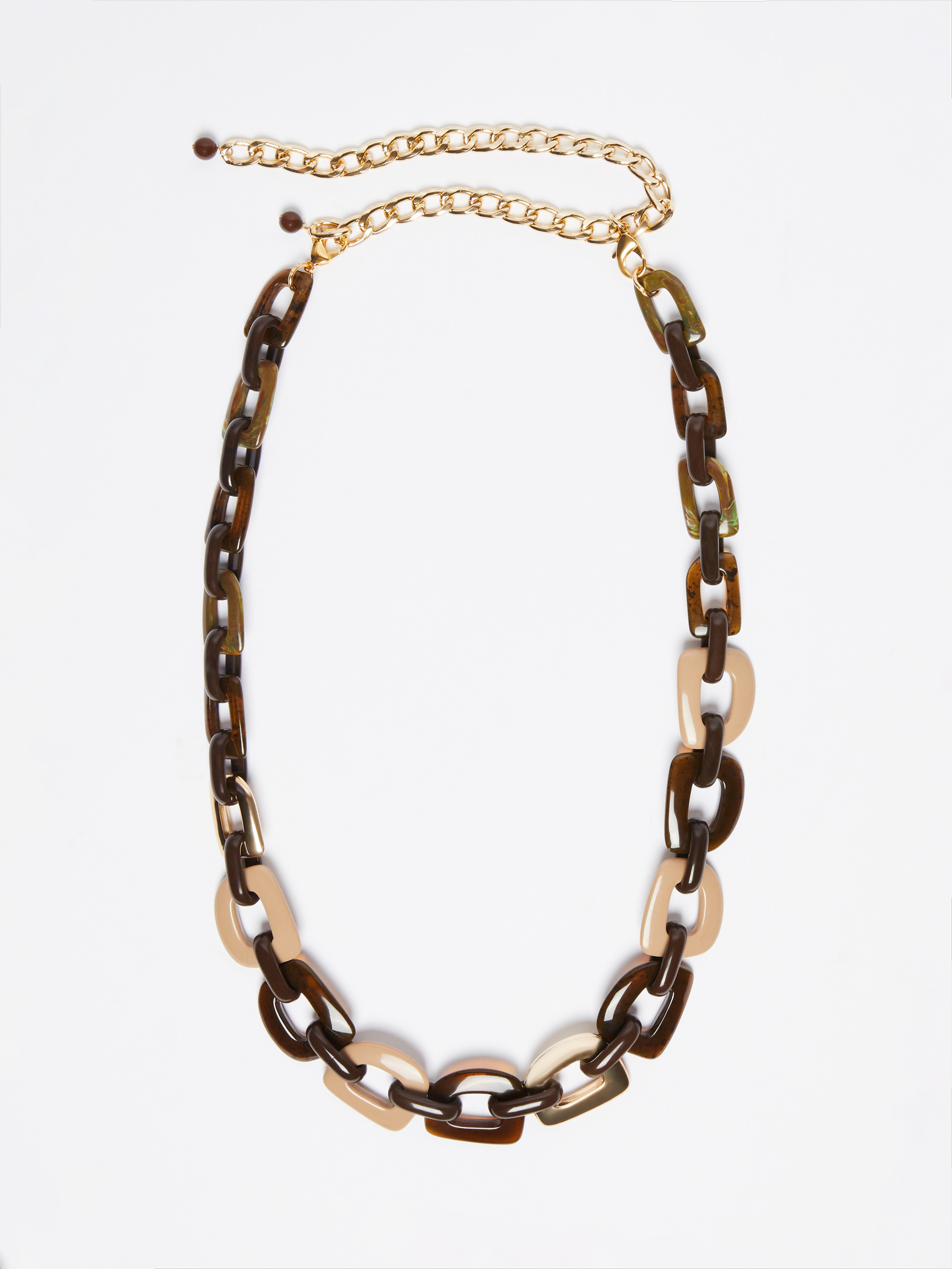 Chain belt, striped brown |  