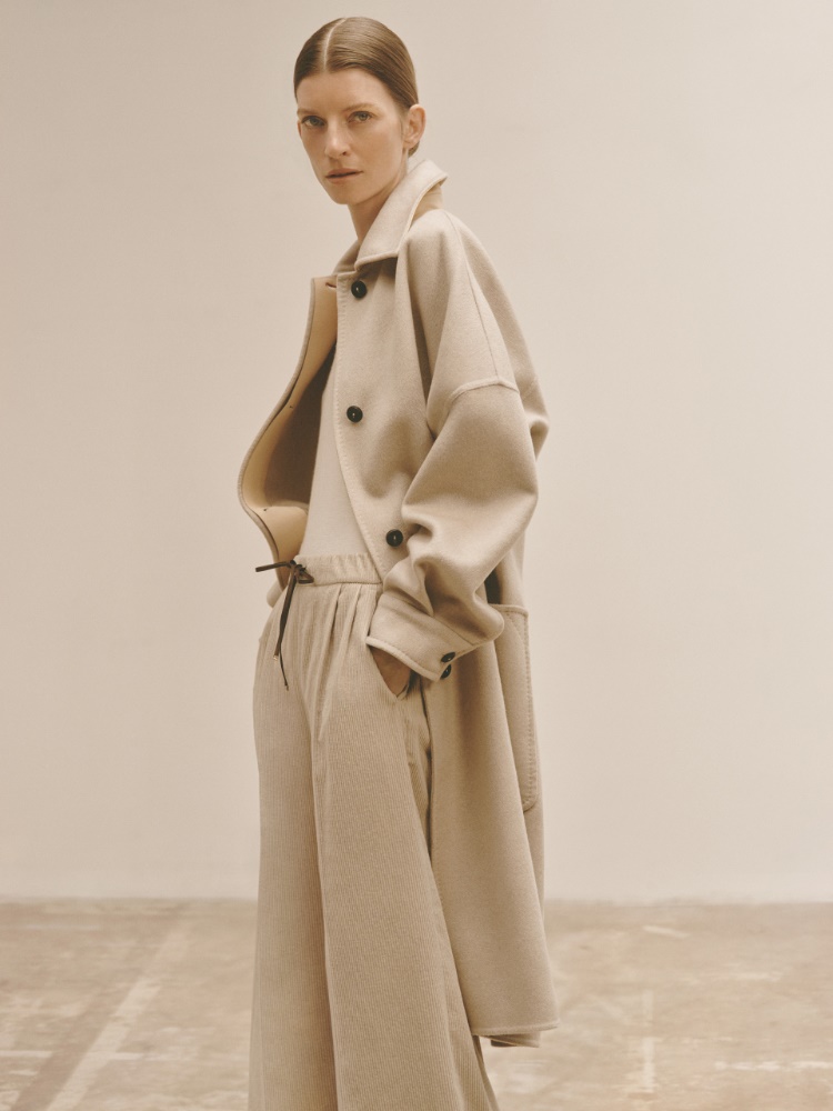 Cappotto chemise oversize in cachemire + BEIGE - Max Mara