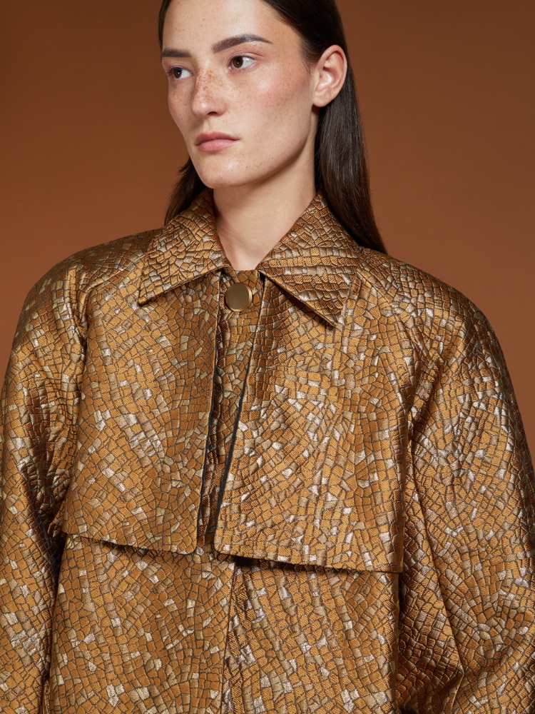 【関税&送料込】Max Mara Atelier Salsa Oversize Trench Coat Oversized jacquard trench coat, gold | 