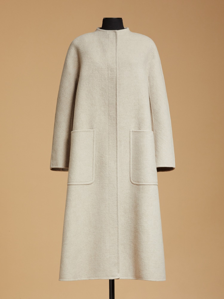 【MAX MARA】GIOIOSA COAT Flared double cashmere coat, beige | 