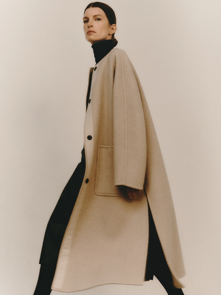 Flared double cashmere coat + BEIGE - Max Mara