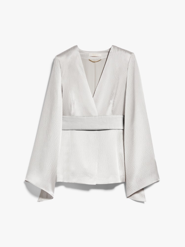 Silk satin kimono jacket + SILVER - Max Mara