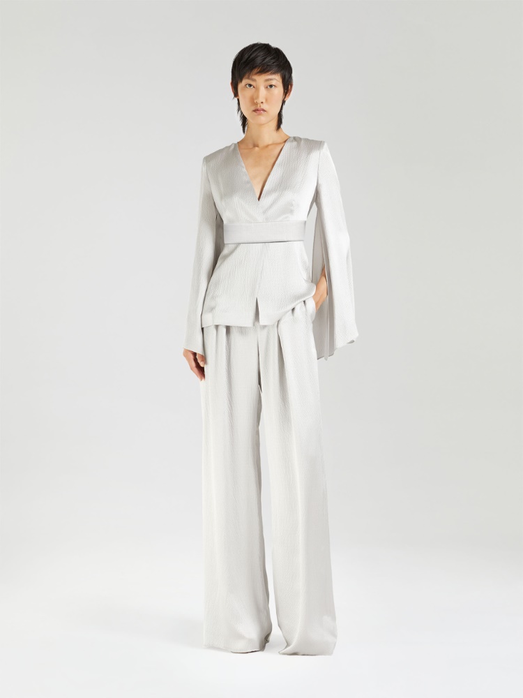 Silk satin kimono jacket - SILVER - Max Mara