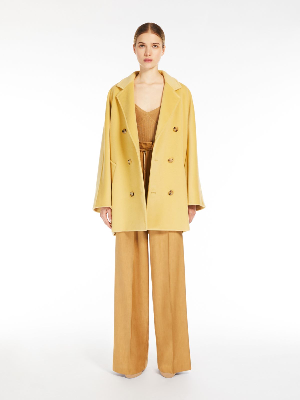Max Mara　ダブルフェイス ショートコート　バニラ Max Maraダブルフェイス ショートコートバニラ