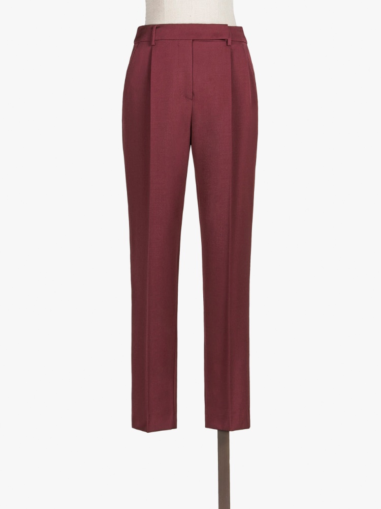 하와이 버진울 팬츠 - BORDEAUX - Max Mara