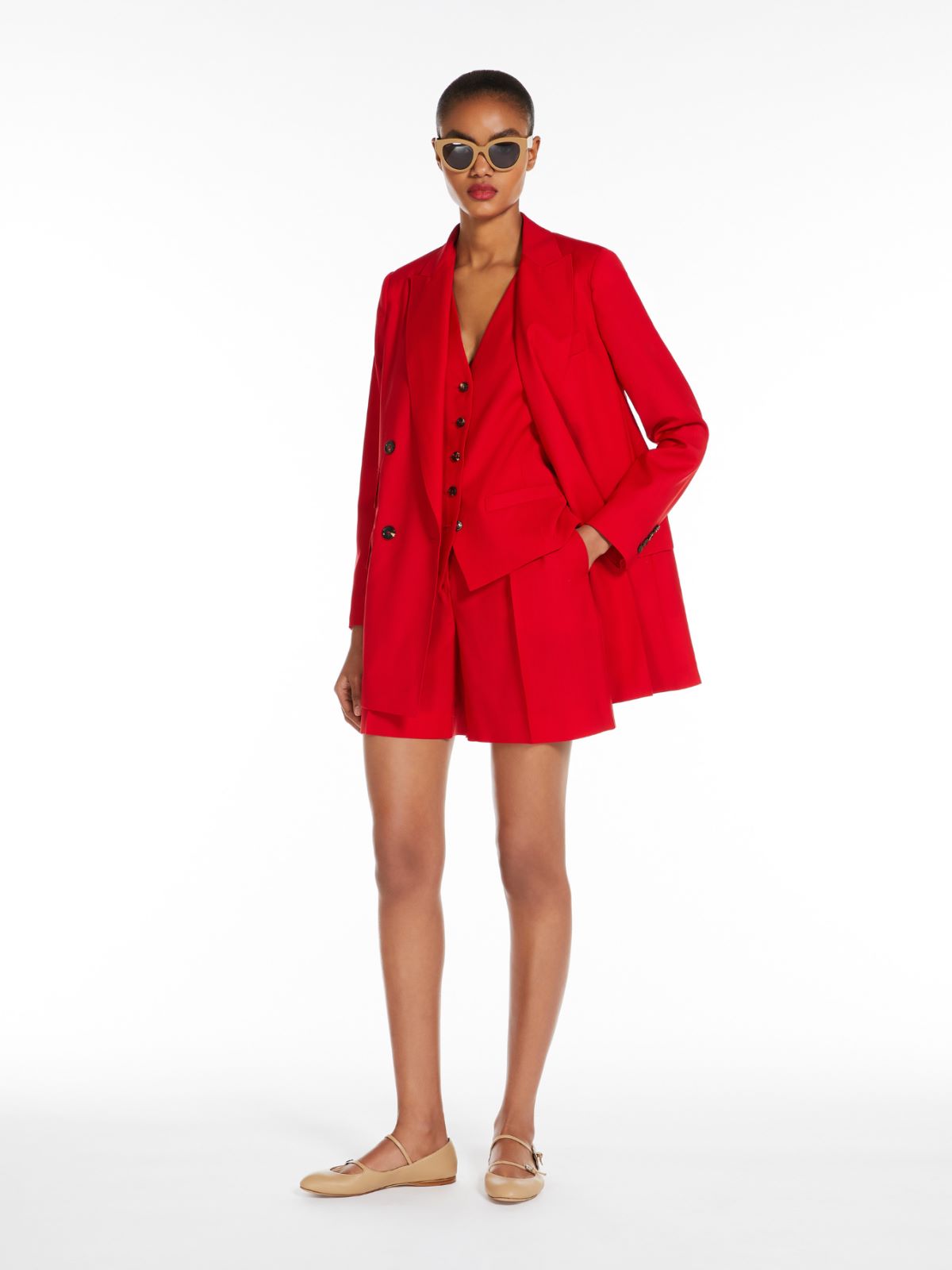 Max mara red wool coat online