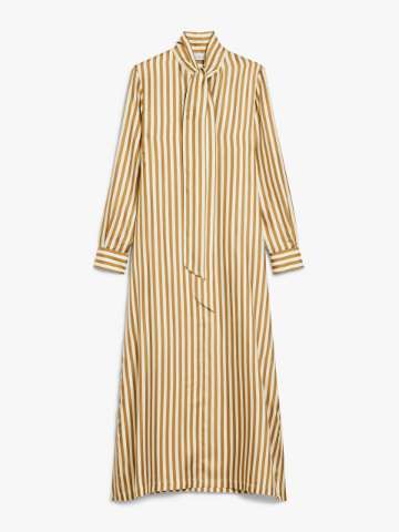 Striped silk dress new arrivals
