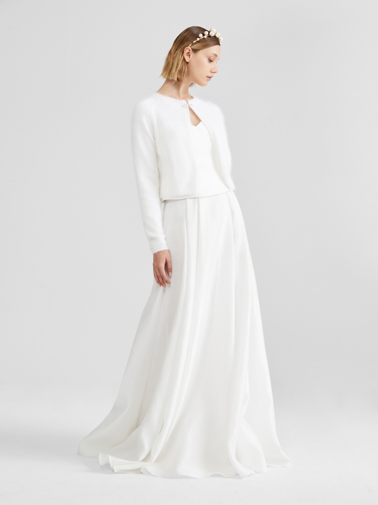 Angora cardigan - WHITE - Max Mara