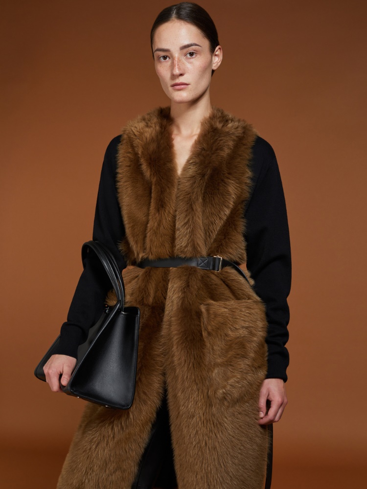 コート MAX MARA Caramel Shearling Effige Sleeveless Coat 20240807_3_DESIGNER_JACKETOTHE