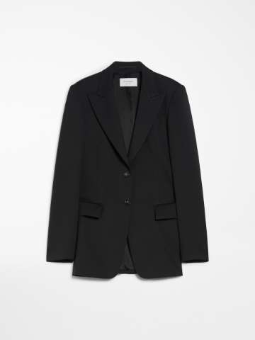 Black wool blazer hot sale