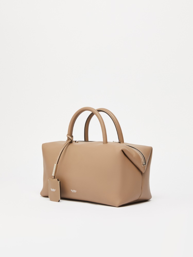 MaxMara●2WAY レザー ダブル ハンドル ボストン バッグ 4516135106005-b-
