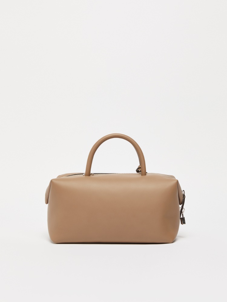 MAX MARA ホールドオール カーフレザー ダブル ハンドル バッグ ホールドオール] カーフレザー ダブル ハンドル バッグ, black
