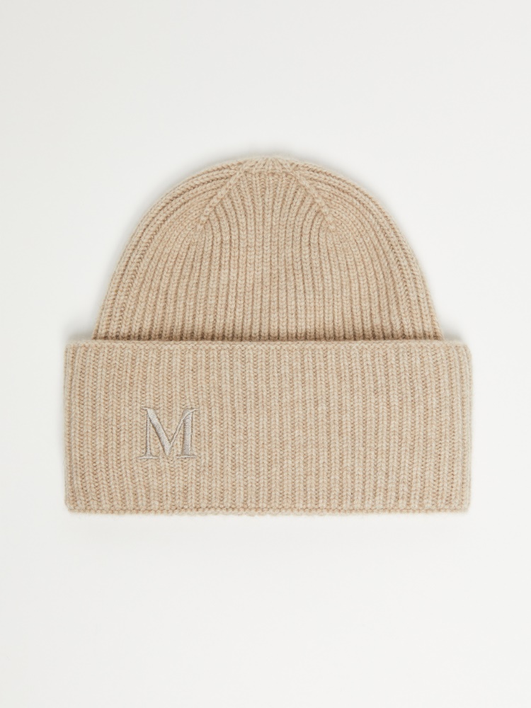 [レティーナ] カシミヤ リブ ニット ビーニー ハット - SAND - Max Mara