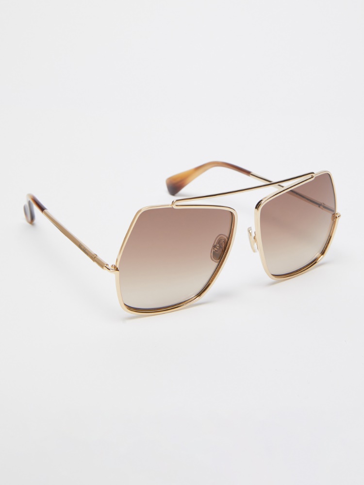 Square metal sunglasses, brown | 