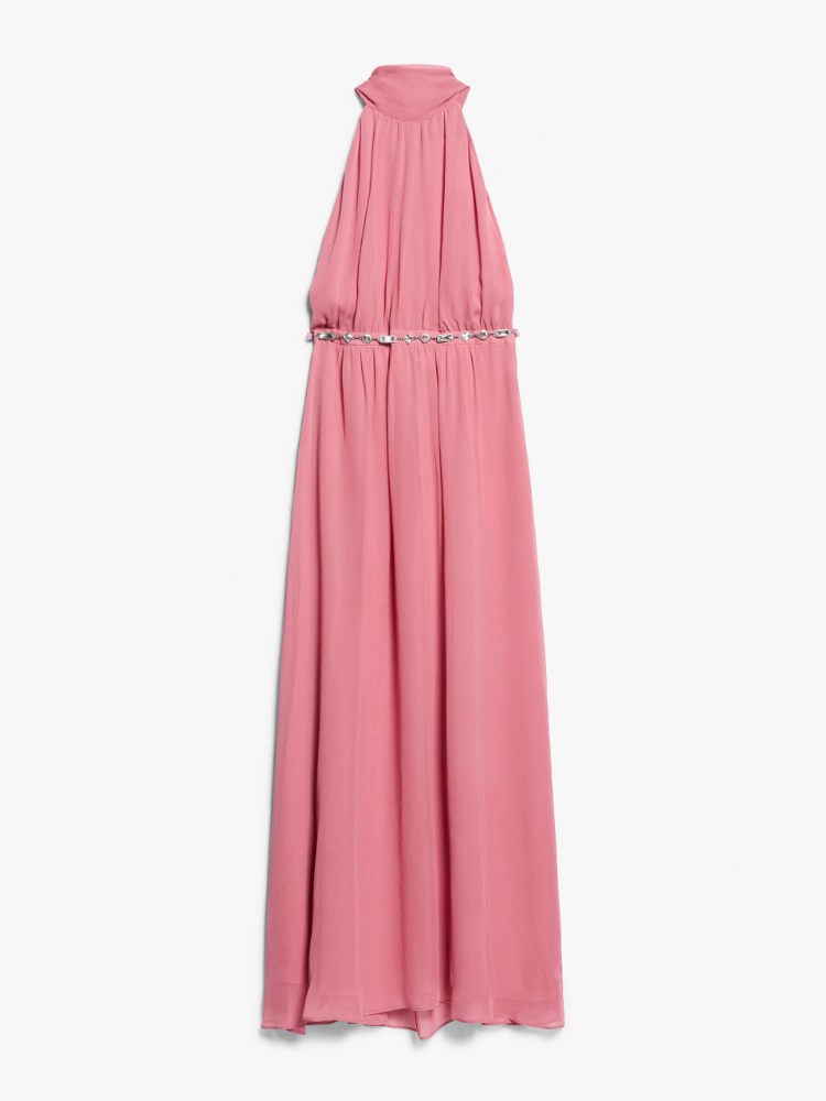 Kleid aus Seiden-Georgette, pfingstrose | 