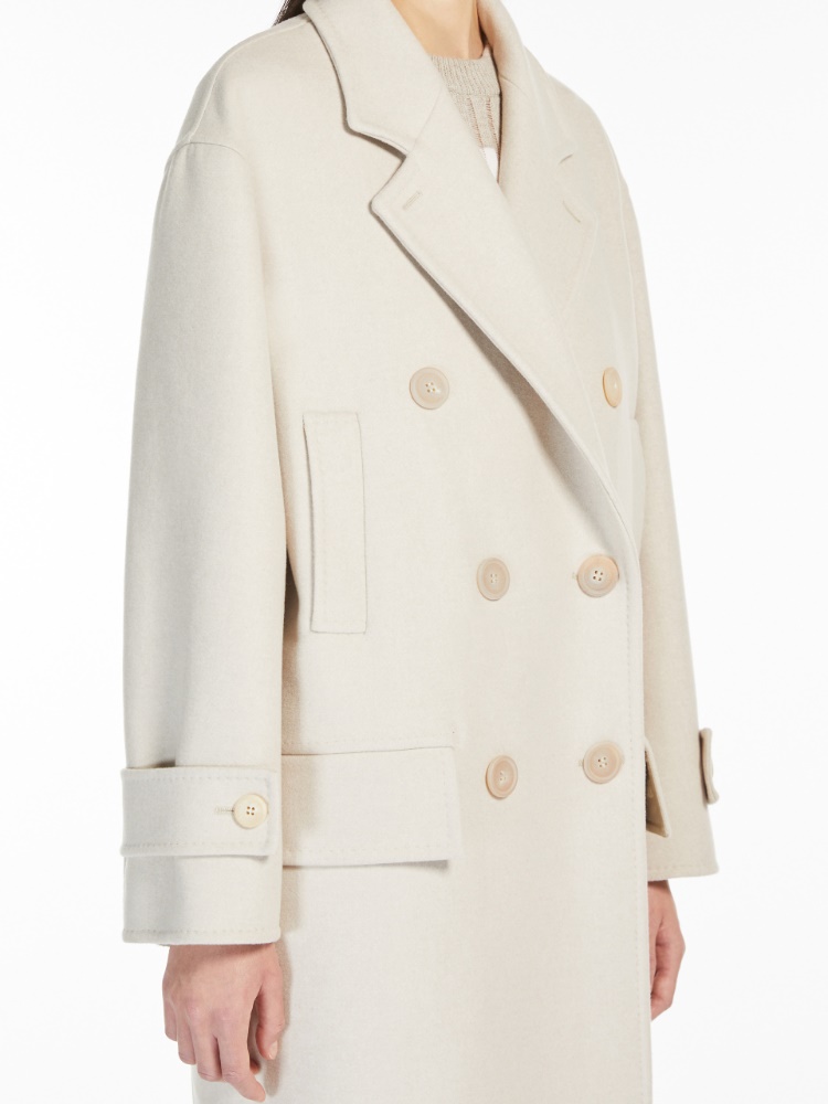 コート MAX MARA SAND WOOL BLEND NOGARA COAT Double-breasted wool and cashmere coat, sand | 