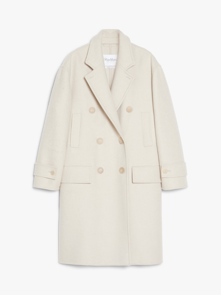 コート Max Mara Sand Wool Blend Nogara Coat Double-breasted wool and cashmere coat, sand | 