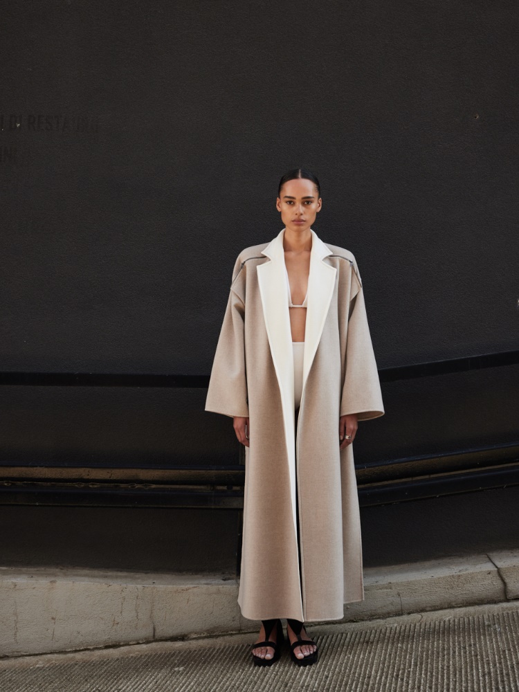 Wool and double cashmere coat + BEIGE - Max Mara