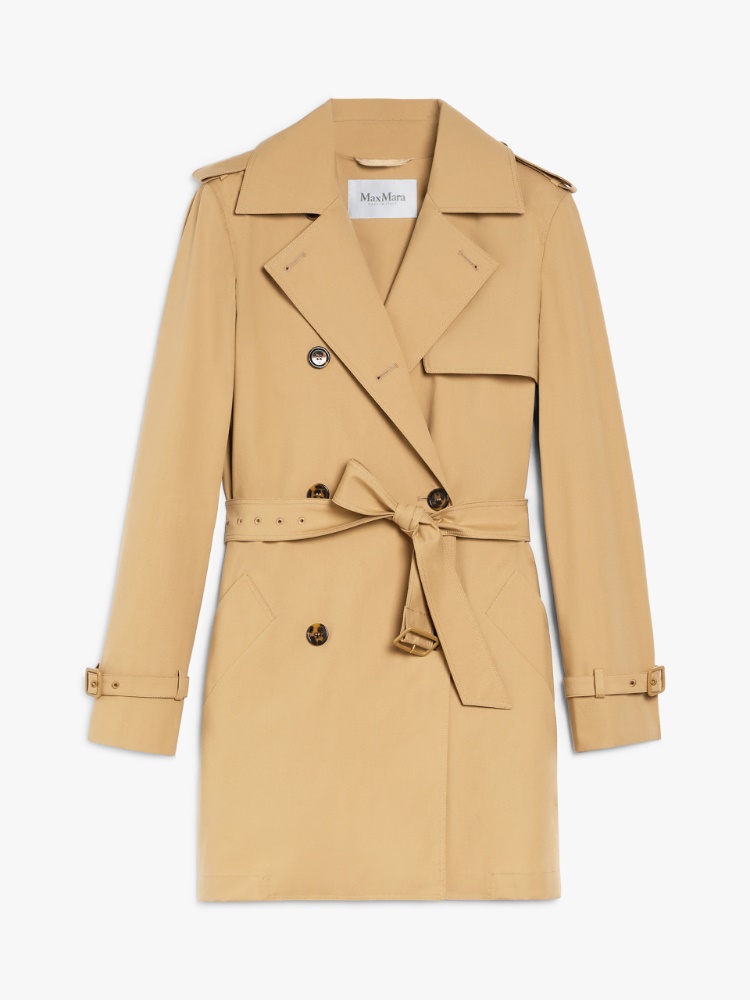 Max Mara ♪ 'Landa' レインコート 25110210126 Cotton canvas raincoat, caramel |