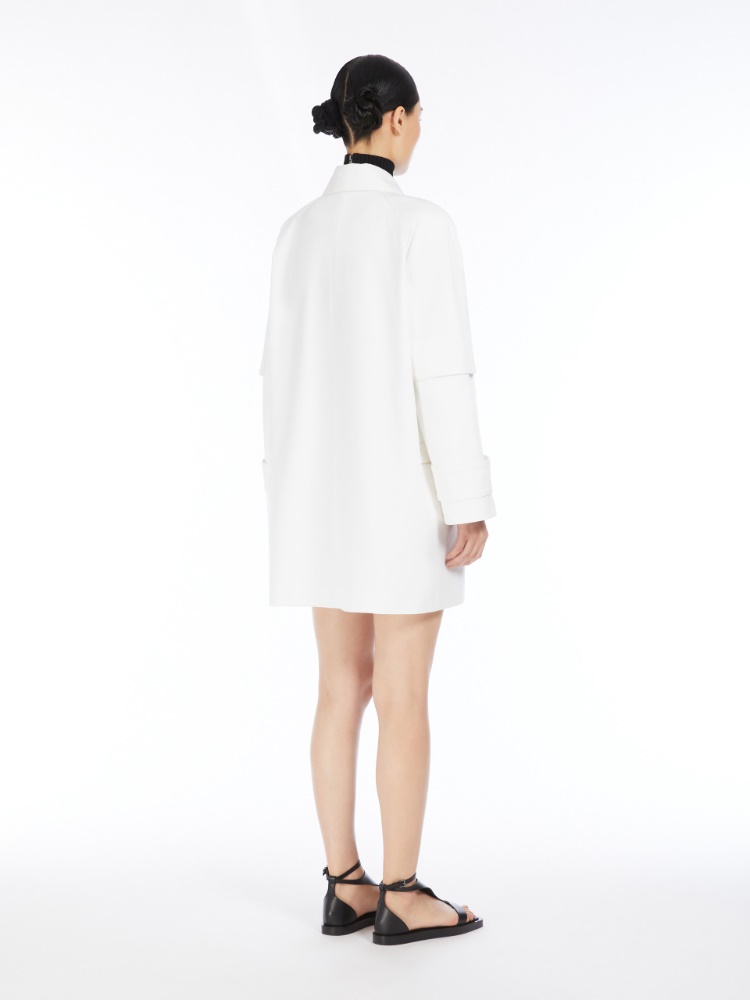 Water-repellent gabardine trench coat, optical white | 