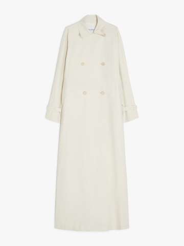 【送料&関税込】Max Mara Linen And Silk Canvas Overcoat Linen and silk canvas overcoat, light gold | 