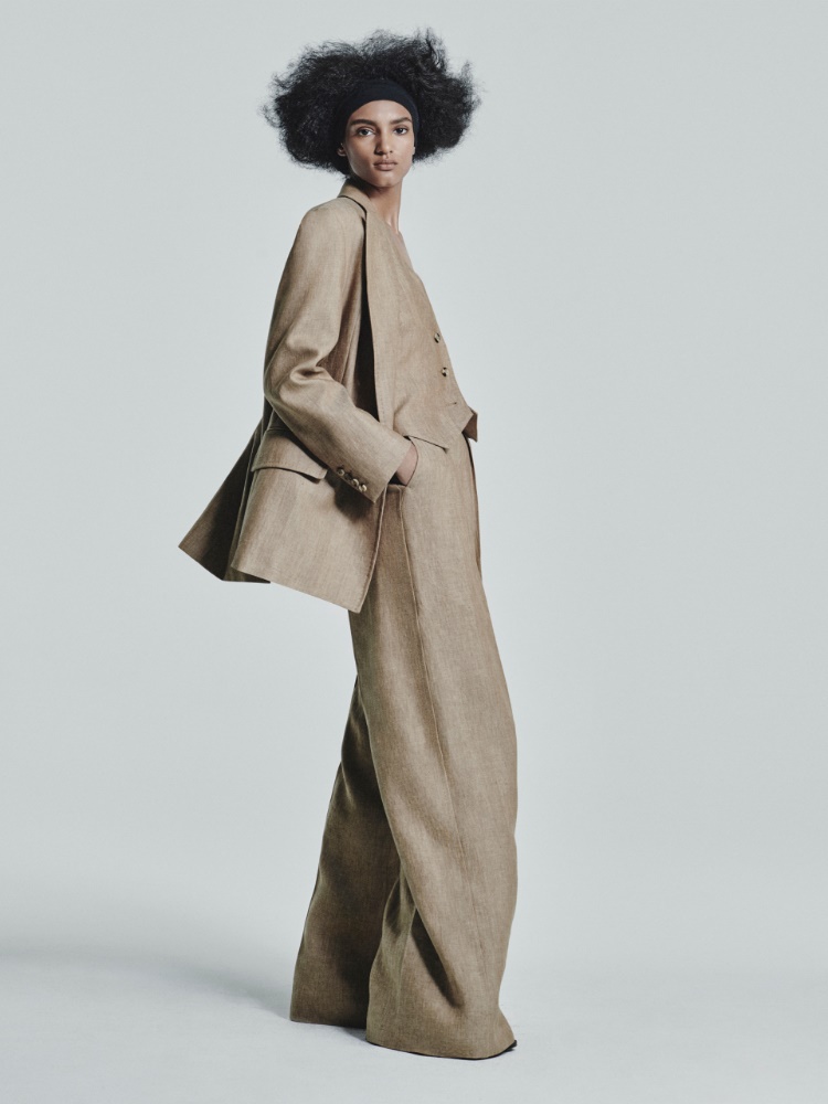 Olimpia Jacket in linen + TOBACCO - Max Mara