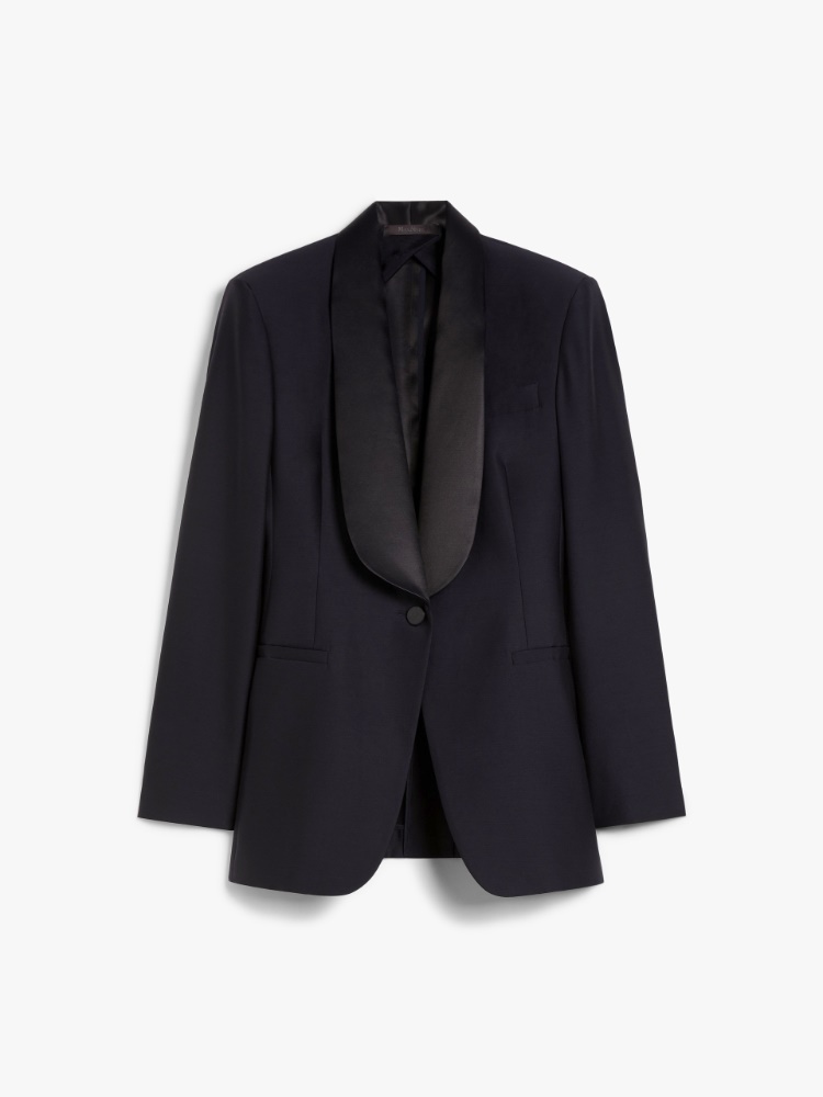 直営♪Max Mara シングルブレスト ウール&シルク ブレザーANDINA 1041035406001-w-