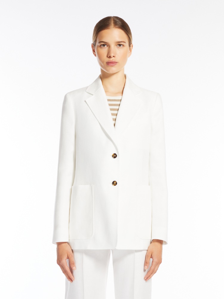 ★25SS Max Mara GUGLIA シングルブレスト リネン ブレザー 1041075206001-b-