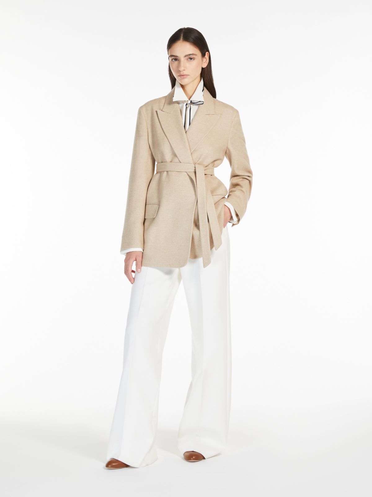 スーツ MAX MARA Women Suit Jackets 2421046151600001 Beige Jackets and blazers White and beige Woman | Max Mara
