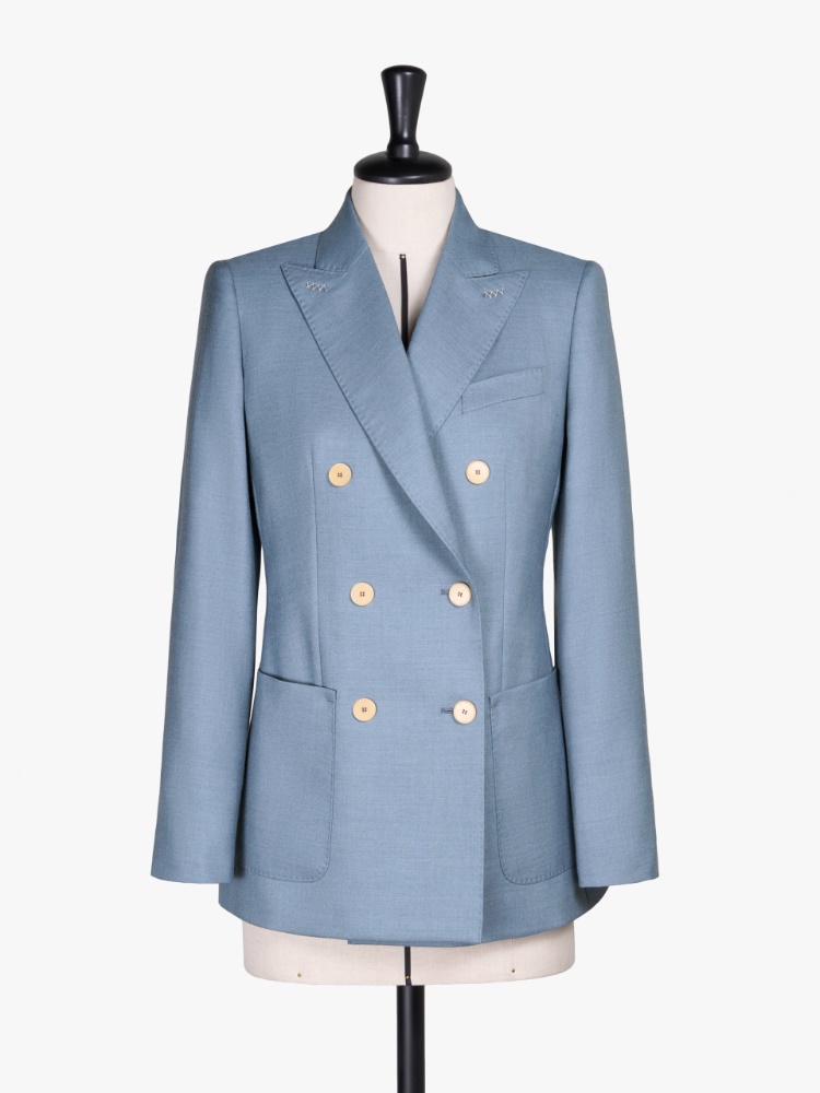 直営♪Max Mara ウール&モヘア&シルク マットブレザー BERTA ベルタ] モヘヤ ウール ダブルブレスト ジャケット, water