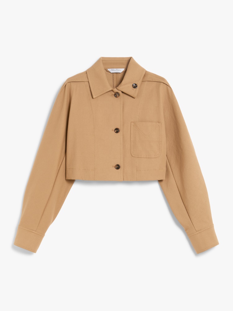 直営♪Max Mara RUNWAY ショートジャケット SMALTO Stretch twill short jacket, hazelnut brown | 