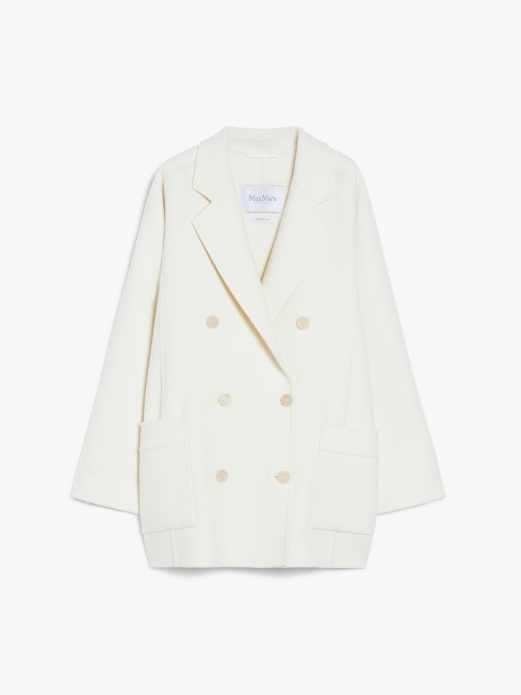 MAXMARA ORMA ウール カシミア ショートコート Short wool and cashmere coat, white | 