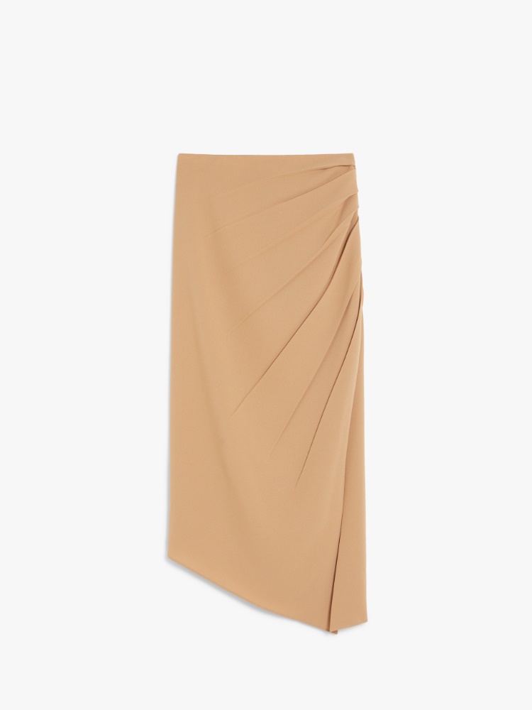 Asymmetrical sablé skirt - CAMEL - Max Mara