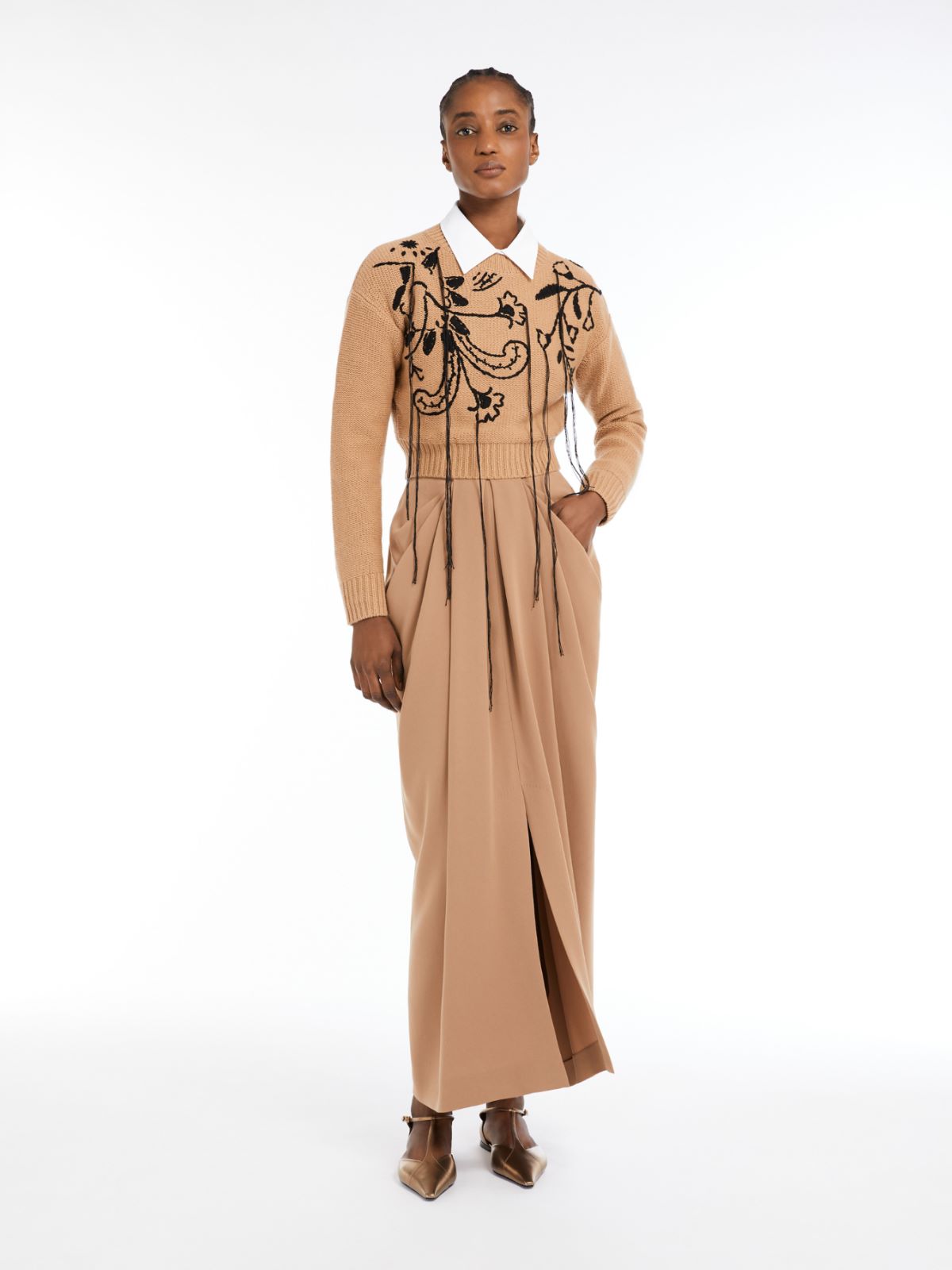 スカート MAX MARA Women Mid Skirts PIANOSA 742 002 BROWN Skirts Brown and Camel Woman | Max Mara