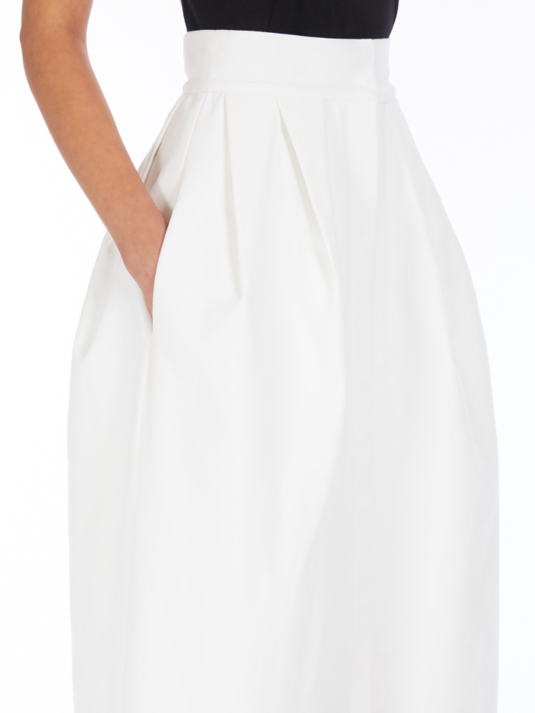 Full gabardine skirt, white | 
