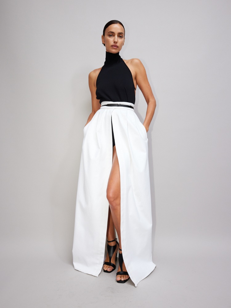 Full gabardine skirt + WHITE - Max Mara