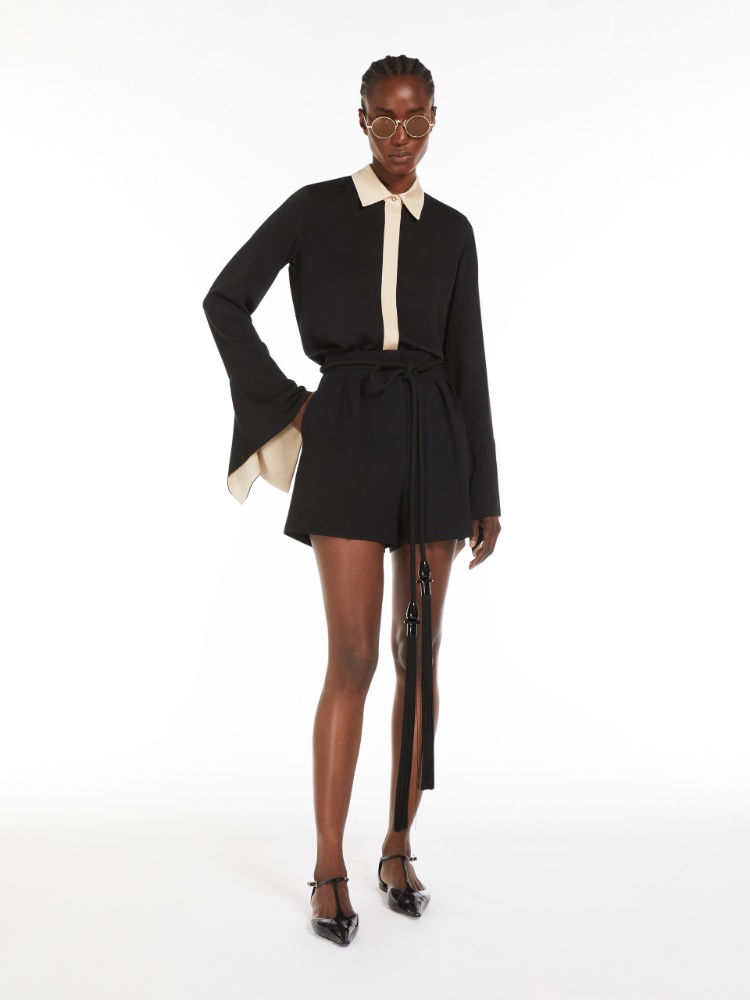 MAX MARA｜SHORTS (ZIC (11141011 003 / 11141011600 003)) Wool canvas shorts, camel | 