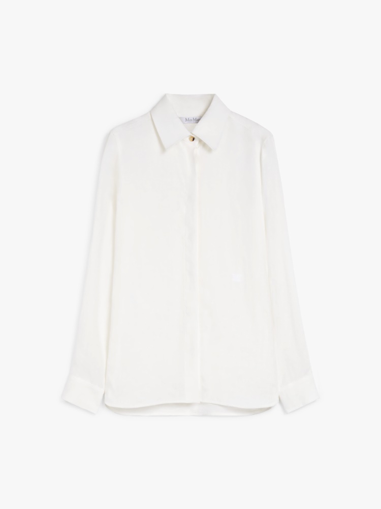 'S Max Mara 洗える リネン100% ブラウス ホワイト Blouses Linen Woman | Max Mara
