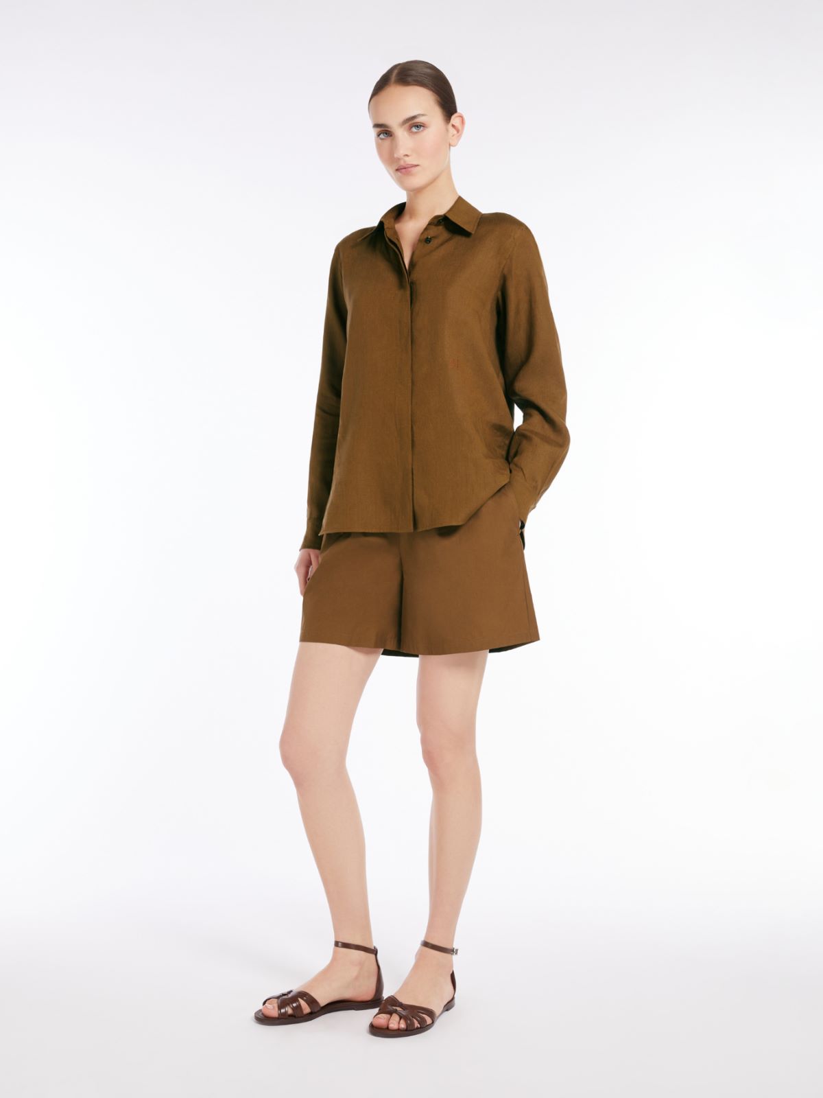 Light linen shirt + TOBACCO - Max Mara