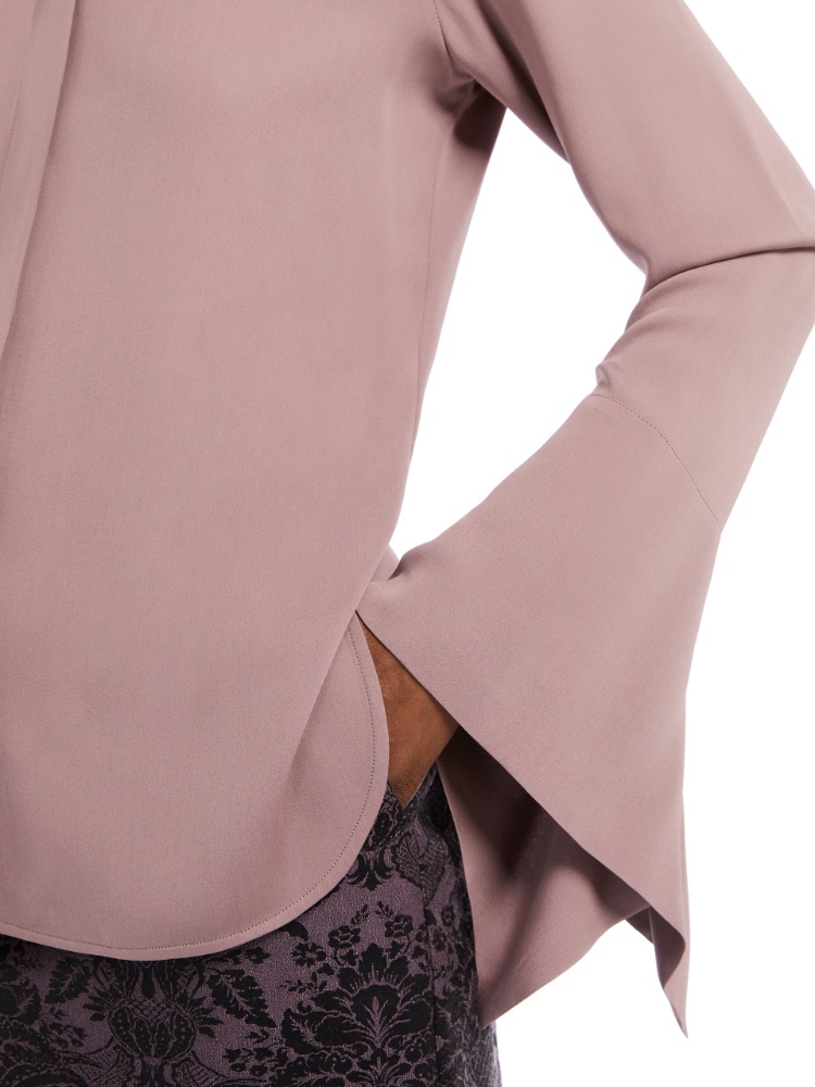 Silk charmeuse shirt, mauve | 
