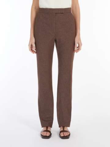 パンツ S MAX MARA PANTALONE SLIM FIT IN TWILL DI COTONE Slim fit pants | Max Mara