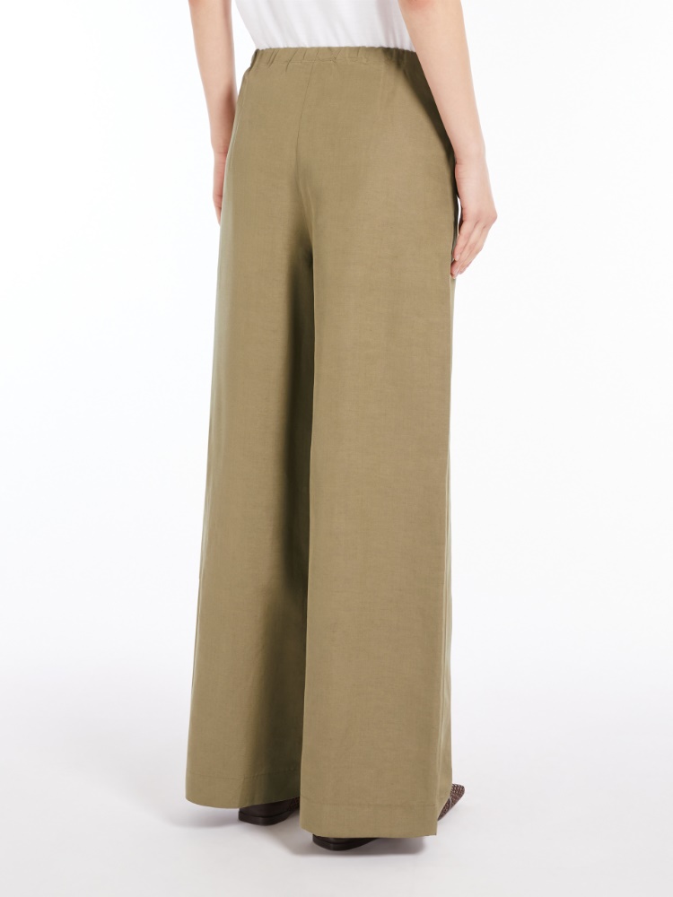 Max Mara シルク混リネンパンツ Lサイズ相当 難あり品