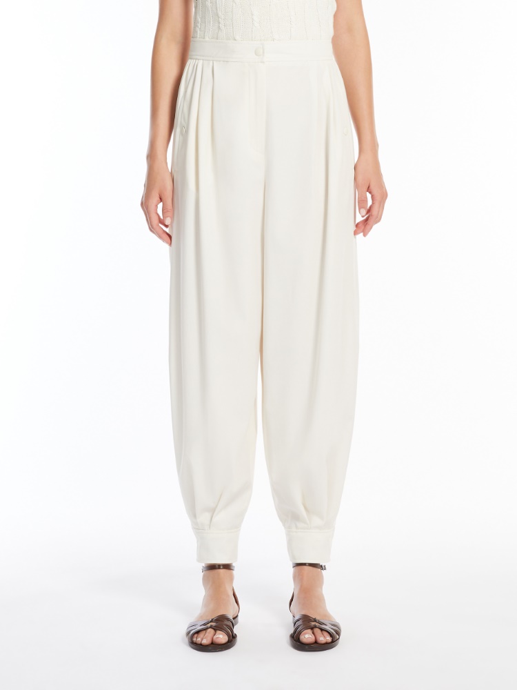新作*MAXMARA* Coccole コットンバルーンパンツ ホワイト Coccole cotton pants in white - Max Mara | Mytheresa