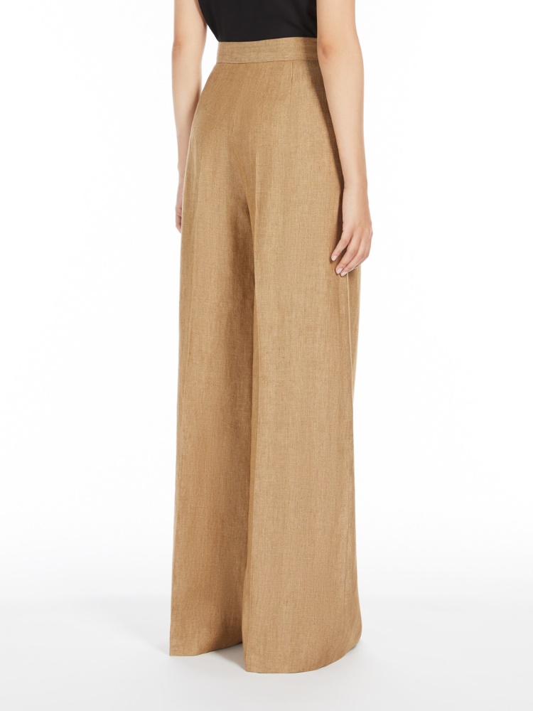 タキマキ様ご着用 MaxMara RAUCHE リネンワイドパンツ Wide linen trousers, tobacco |