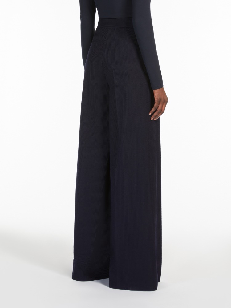 ☆MaxMara☆直営店買付☆お洒落Wool cordonetto Pants/OSOL Wool cordonet trousers, ultramarine | 
