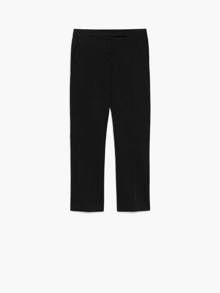 【関税送料込み】MAX MARA OKRA パンツ Cotton satin trousers, black |