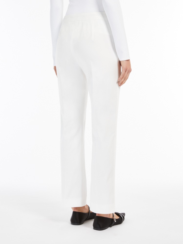 【関税＆送料込み】Max Mara Okra Cotton Satin Trousers Cotton satin trousers, black | 