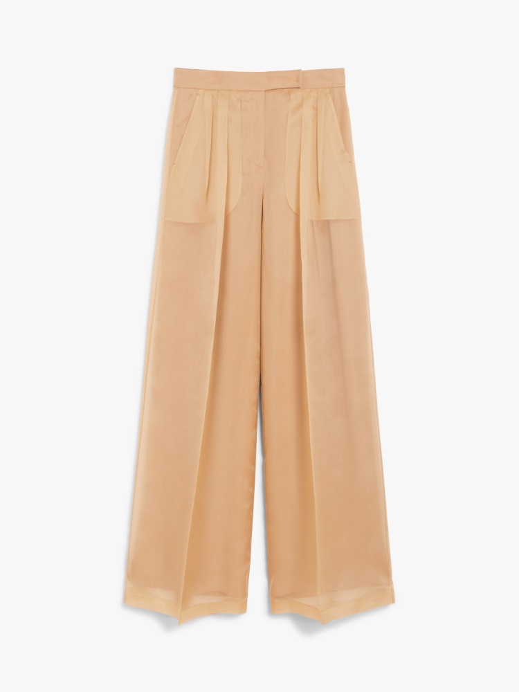 Organza palazzo trousers - CAMEL - Max Mara