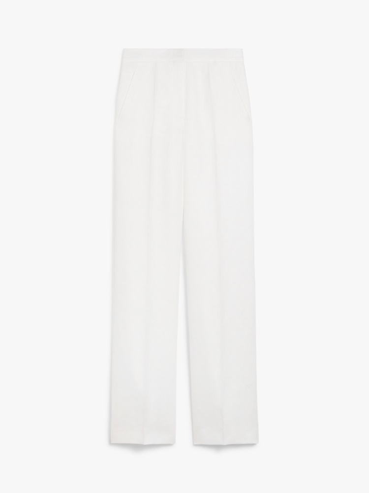 Single-breasted linen blazer, silk | 